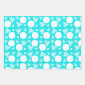 サンドドルシーコーラルトロピカルカラー ラッピングペーパーシート (正面3)