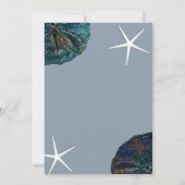 サンドドルシーシェルアートダスティブルービーチ結婚式 招待状 (裏面)