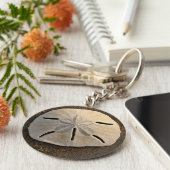 サンドドルシーシェルサンドビーチキーチェーン キーホルダー (側面)