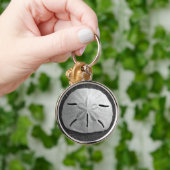 サンドドルシーシェル海ビーチキーチェーン キーホルダー (手)