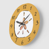 サンドドルスケッチ ラージ壁時計 (傾斜)