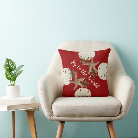 サンドドルスターフィッシュクリスマスジョイ装飾用クッション クッション (椅子)