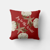 サンドドルスターフィッシュクリスマスジョイ装飾用クッション クッション (正面)