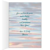 サンドドルスターフィッシュビーチクリスマスフォールディングカード (内側 (右))