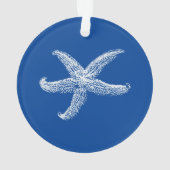 サンドドルトロピカルクリスマスホリデーネイビー オーナメント (裏面)