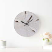 サンドドルビーチコースタルホワイトグレートレンディー ラージ壁時計 (ホーム)