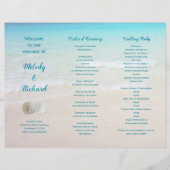 サンドドルビーチシーントリフォールド結婚式 プログラム (正面)