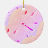 サンドドルビーチピンクパープル2020芸術的年 セラミックオーナメント (裏面)