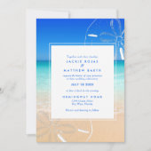 サンドドルビーチフロリダ結婚ズ 招待状 (正面)