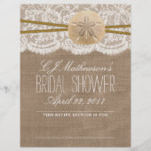 サンドドルビーチブライダルシャワーレシピ分周器 (正面)