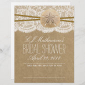 サンドドルビーチブライダルシャワーレシピ分周器 (正面/裏面)