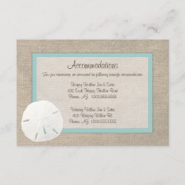 サンドドルビーチ収容カードターコイズ エンクロージャーカード