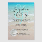 サンドドルビーチ磁気結婚式招待状 (正面)