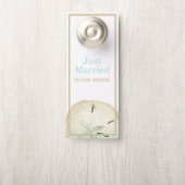 サンドドルビーチ結婚式たった今結婚しました賛成 ドアノブサイン (ノブ)