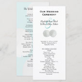 サンドドルビーチ結婚式トールプログラムテンプレート プログラム (正面/裏面)