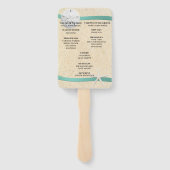 サンドドルビーチ結婚式プログラムファン ハンドファン (裏面)