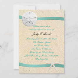 サンドドルビーチ結婚式リハーサルディナー招待状 招待状