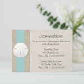 サンドドルビーチ結婚式宿泊カード エンクロージャーカード (スタンド正面)