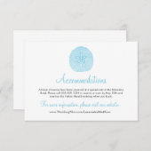 サンドドルビーチ結婚式宿泊カード エンクロージャーカード (正面/裏面)