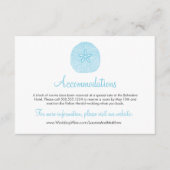 サンドドルビーチ結婚式宿泊カード エンクロージャーカード (正面)