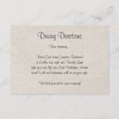 サンドドルビーチ結婚式披露宴招待状車 エンクロージャーカード (裏面)