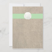 サンドドルビーチ結婚式招待状-シーフォーム 招待状 (裏面)