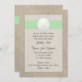 サンドドルビーチ結婚式招待状-シーフォーム 招待状 (正面/裏面)