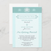 サンドドルビーチ結婚式招待状 招待状 (正面/裏面)