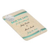 サンドドルビーチ結婚式日付磁石を保存 マグネット (右側)