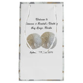 サンドドルビーチ結婚式歓迎 スモールペーパーバッグ (正面)