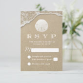 サンドドルビーチ結婚式RSVP応答 出欠カード (スタンド正面)