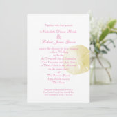 サンドドルピンクと黄結婚色 招待状 (スタンド正面)