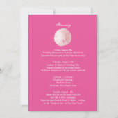 サンドドルピンク結婚の象眼帯 招待状 (正面)