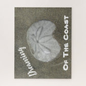 サンドドルフォトウェットサンドビーチ自然沿岸 ジグソーパズル (縦)