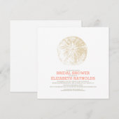 サンドドルブライダルシャワー招待状 招待状 (正面/裏面)