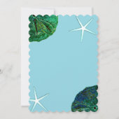 サンドドルブルーサンドドルビーチヒトデ結婚ス 招待状 (裏面)