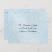 サンドドルブルース、ウェディング招待返信はがき インビテーションポストカード (正面/裏面)