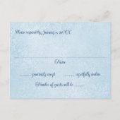 サンドドルブルース、ウェディング招待返信はがき インビテーションポストカード (裏面)