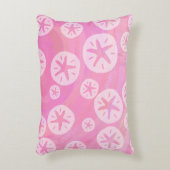 サンドドルホワイトとピンク アクセントクッション (正面(垂直))