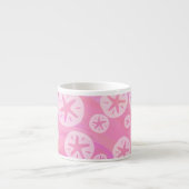 サンドドルホワイトとピンク エスプレッソカップ (正面)