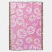 サンドドルホワイトとピンク スローブランケット (正面縦)