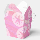 サンドドルホワイトとピンク フェイバーボックス (オープン)