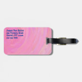 サンドドルホワイトとピンク ラゲッジタグ (裏面横)