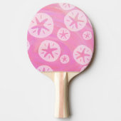 サンドドルホワイトとピンク 卓球ラケット (正面)