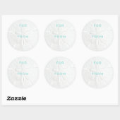 サンドドルホワイトステッカー与えギフト ラウンドシール (シート)