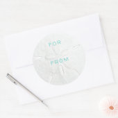 サンドドルホワイトステッカー与えギフト ラウンドシール (封筒)