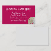 サンドドルマゼンタピンクの名刺 名刺 (正面/裏面)