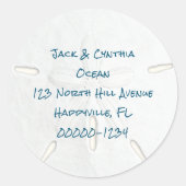 サンドドルラウンド差出人住所ラベル ラウンドシール (正面)
