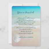 サンドドルリハーサルディナービーチテーマ 招待状 (正面)