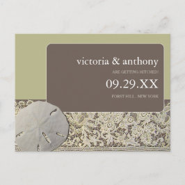 サンドドルレース、ヴィンテージビーチ日付を保存 案内ポストカード